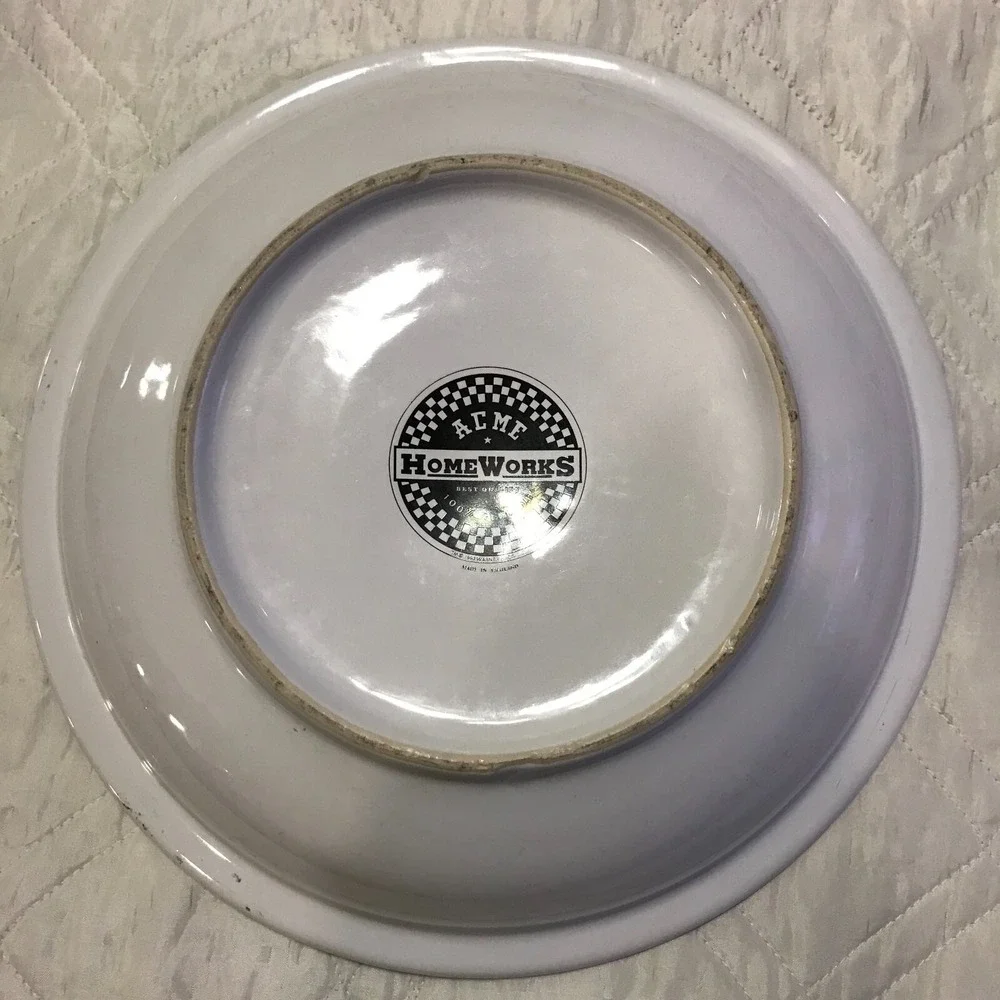 Vintage 1993 Warner Brothers ACME Home Works 14 inch Pasta‎ Bowl